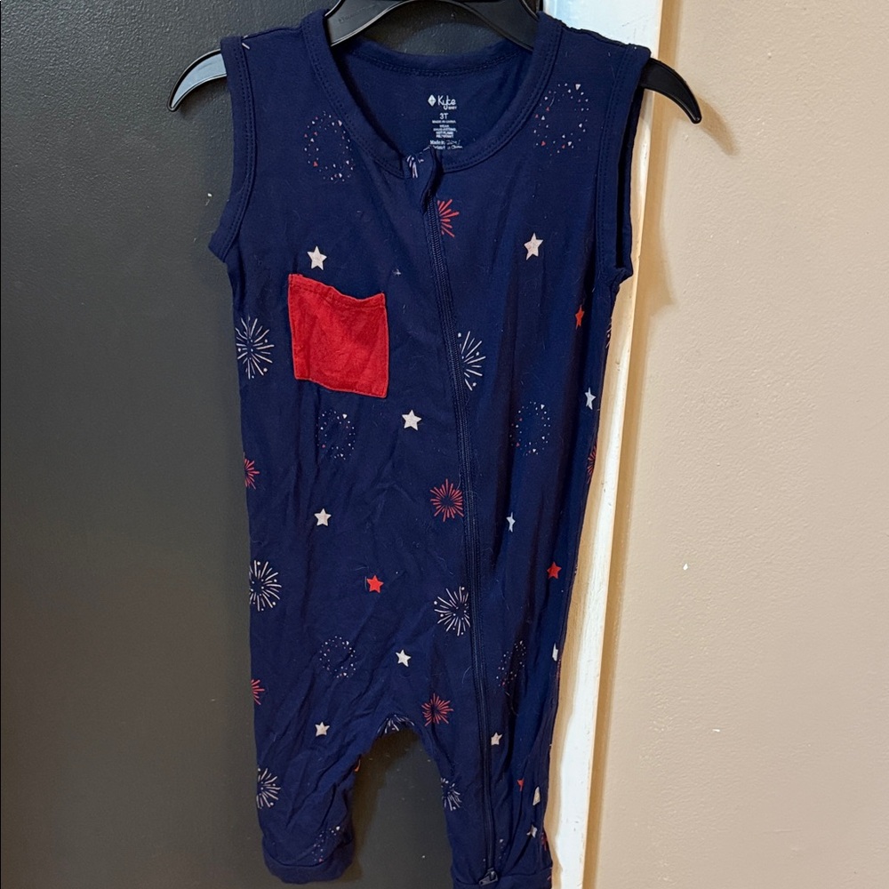 Kyte BABY Navy Blue Fireworks One Piece